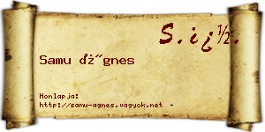 Samu Ágnes névjegykártya