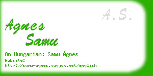agnes samu business card